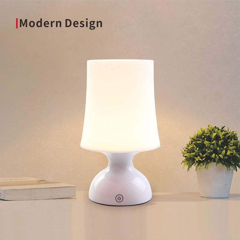 RiverLux LED Mood Light, Scandinavian Lamp, Battery Powered Night Light, Cordless Night Light, 100% Electrical Safety at Home, Minimalist Table Lamp, Small White Lamp, Gift Ideas - Image 2